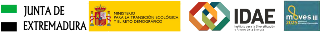 Logos Junta de Extremadura, Ministerio, IDAE, Moves III